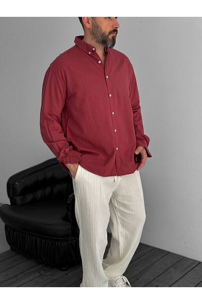 BYBASICMAN Claret Red Fresh Fabric Basic Shirt G-5138/12