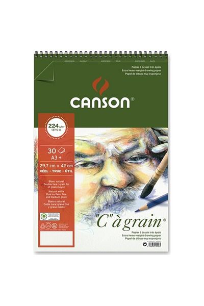 Canson Cagrain A3 224Gr - 30 Sheets Spiral Sketch Block