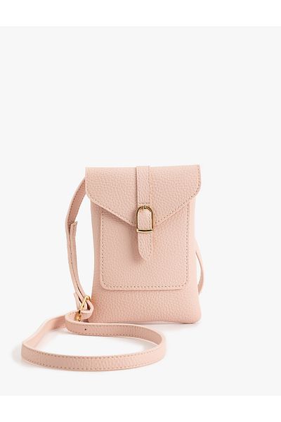Koton Crossbody Bag with Faux Leather Strap and Metal Accessories