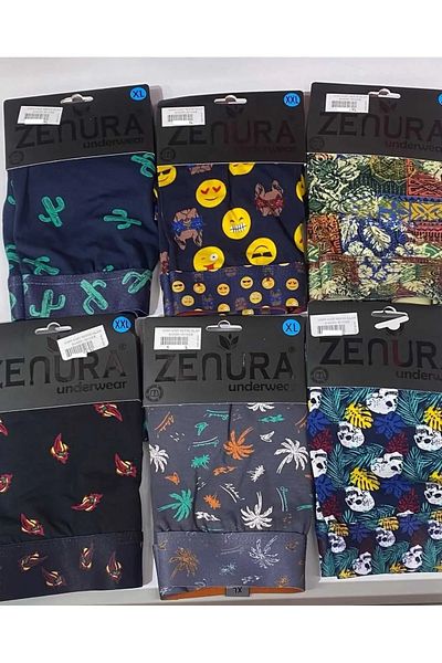 Beyaz Martı Beyazmartı Zenura ανδρικά μποξεράκια με σχέδια 6 τεμαχίων