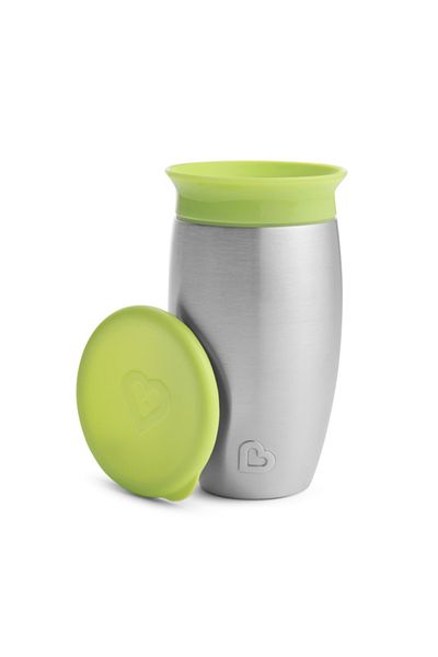 Munchkin Miracle 360 Stainless Steel Sippy Cup Green 296ml