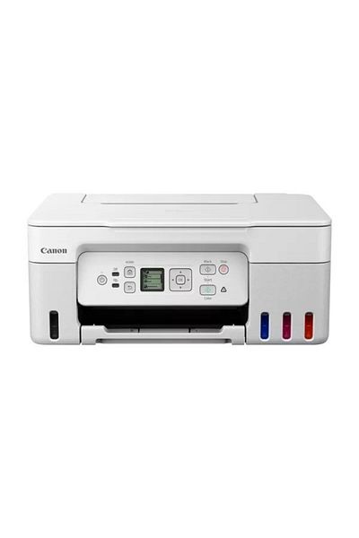 Canon Pixma G3470 - طابعة بيضاء متعددة الوظائف/مسح ضوئي/ناسخة/واي فاي مع خزان حبر مضحك