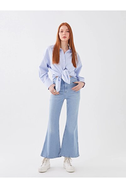 LC Waikiki LCW Jeans INDIGO Pantaloni de jeans pentru femei cu talie înaltă M...