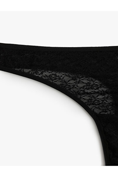 Koton Yarı Transparan Dantel Kadın String Külot