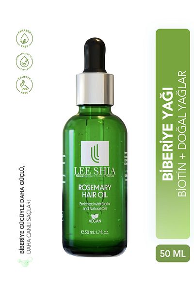 Lee Shia 50ml Rosemary and Biotin Complex - Fast Growth Hair Care Oil for Damaged and Falling Hair