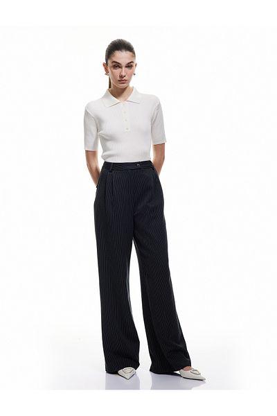 Koton Short Sleeve Buttoned Polo Neck Knitwear Sweater