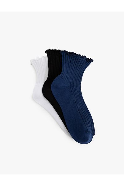 Koton Frilly Multicolored 3-Piece Socks Set