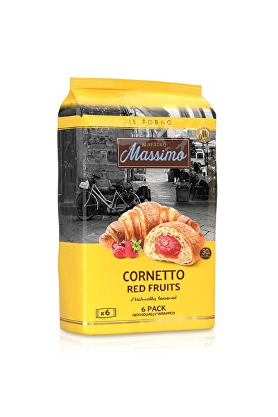 Massimo كورنيتو فروتس أحمر (كرواسون الفواكه الحمراء) 6 قطع × 50 جرام