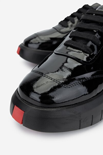 Valmenti Erkek Hakiki Deri Siyah Rugan Sneakers & Spor Ayakkabı