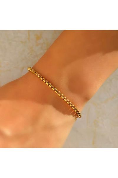 derokas 2 Li Imported Non Tarnish Steel Dear Bracelet Gold Silver Stylish Elegant High-End Quality