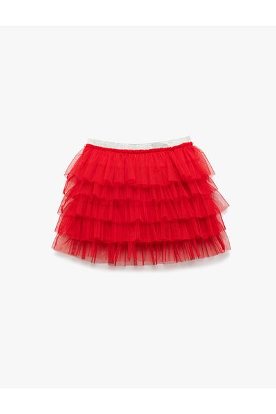 Koton Elastic Waist Layered Tulle Detailed Tutu Skirt