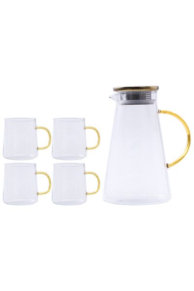 sharpdo Light Luxury Glass Kettle And Cup Set Household Nordic With One Pot And Four Cups