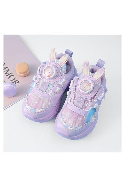 SAPS SAPS Bunny Ears Detailed Rotating Buckle Closure Shoes - Purple