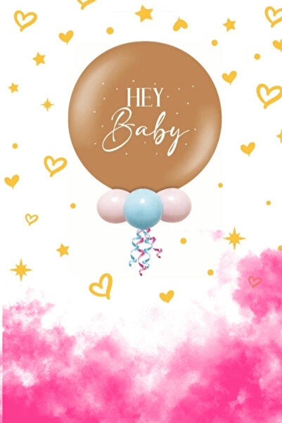 kidspartim Cinsiyet Partisi Balon Seti Karamel Balon Pembe Konfeti 18 inç