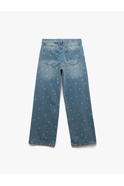 Koton Blugi Honest Long Fit - Sârmă de denim cu potrivire largă de usturoi (picior normal).