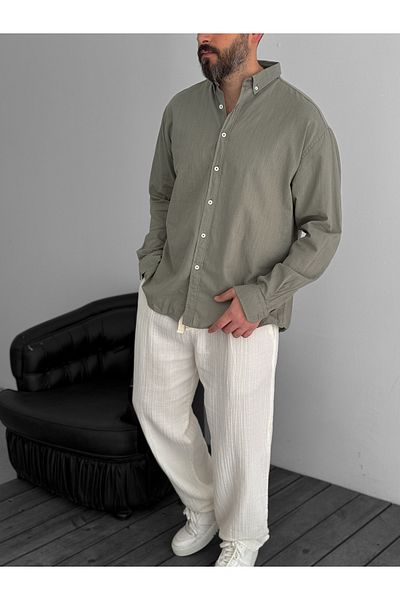 BYBASICMAN Light Khaki Fresh Fabric Basic Shirt G-5138/12