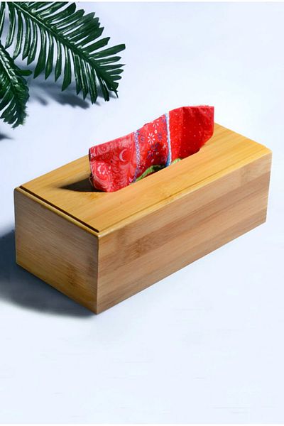 Bonjour Gift & Hobby Голяма бамбукова поставка за салфетки / кутия за салфетки / кутия за бамбукови салфетки