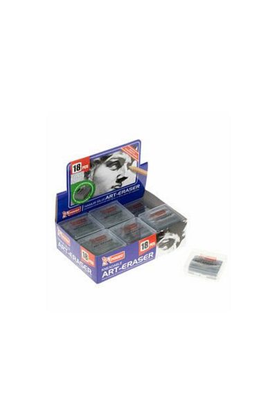 Mikro 18-Piece Gray Dough Eraser Plastic Box