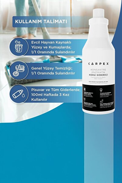 Carpex 1 LT Enzimatik ve Evcil Hayvan Koku Ve 500 ML Set