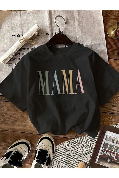 uyguntarz Mama bedrucktes T-Shirt mit besonderem Design
