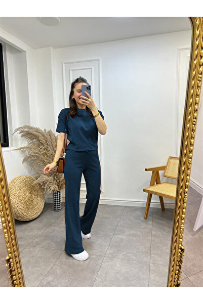 BayBayan Women's Solid Color Bottom Top Ribbed Suit