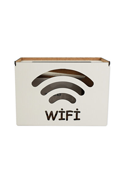 kutuTR Dekoratif Modem Saklama Kutusu / Wifi / Beyaz