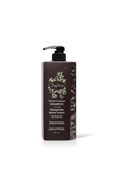 Saphira Mineral Treatment Shampoo for Fine, Thin and Color-Treated Hair, Sulfate-Free, Paraben-Free