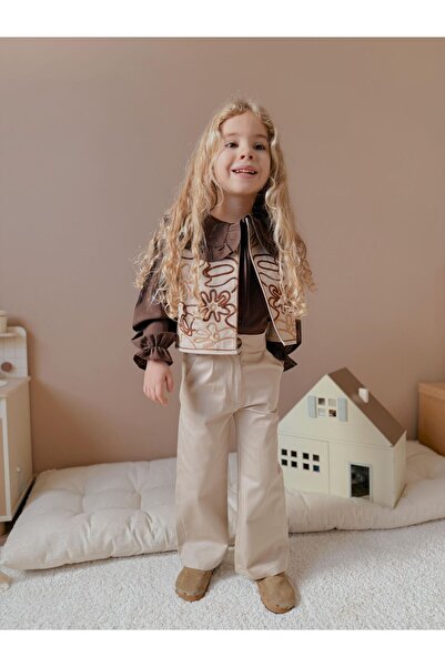 GÜL Baby Girl's Ethnic Patterned Vest Pants Shirt 3 Piece Set