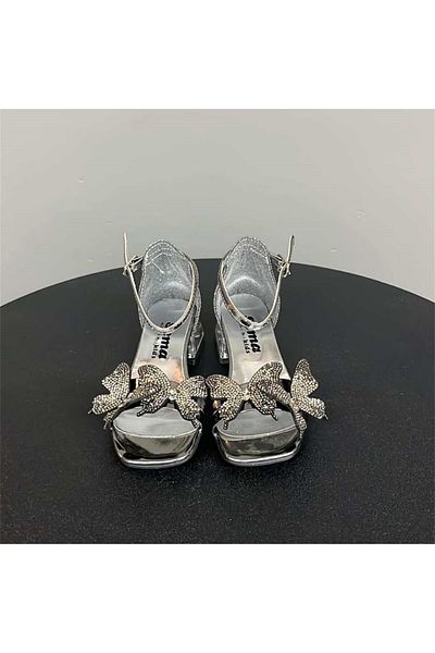 jadeer Pantofi cu toc fluture Sema pentru fete Platinum 31-36 KT125