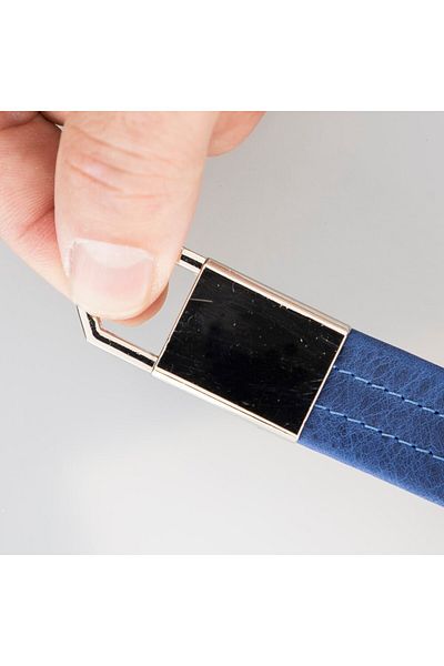 PLM Leather Keychain Bkr16 G21 Blue