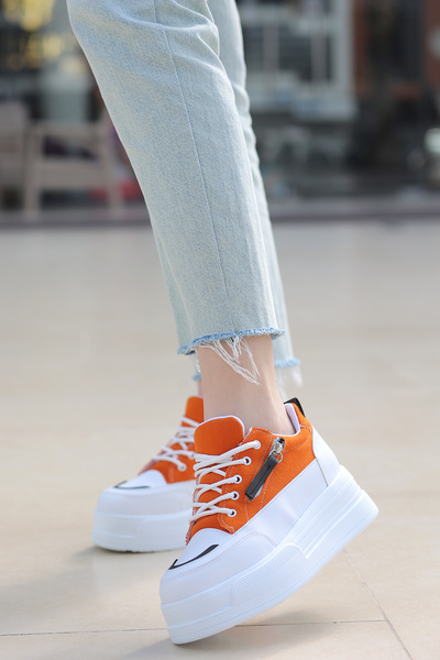 kajal ayakkabı Frm 103 Zipper Detailed High Sole Sports Shoes