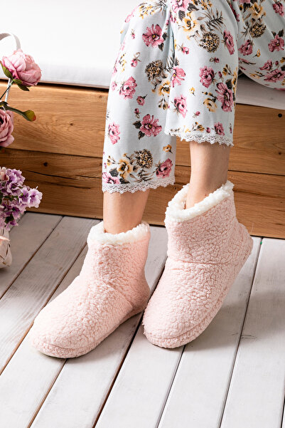 golder Women's Slippers Home Boots Winter Home Shoes with Effect Soft Silent Sole Red0001