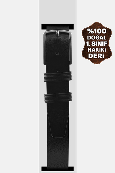 DeriWorld Curea Bărbați din piele 100% Piele autentică Bărbați 3,5 cm