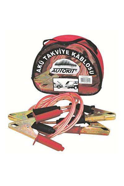 Autokit Akü Takviye Kablosu Şeffaf Bitişik Kablolu 600 Amper