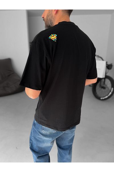 BYBASICMAN Black Masquerade Embroidered T-Shirt Yp-5029