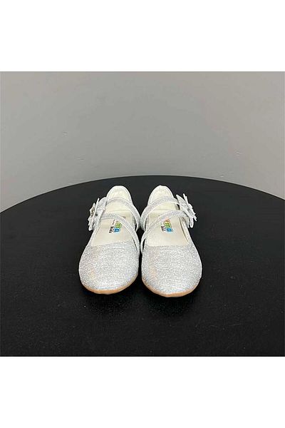 jadeer Sema Girl's Shiny Glitter Ballerina Ballerina Silver 31-36 Pg125