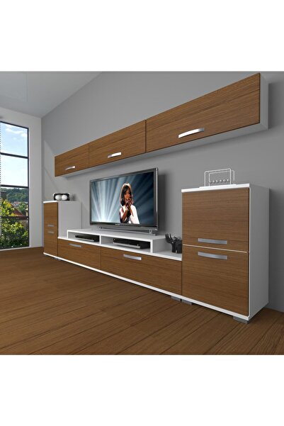 Decoraktiv Ekoflex 9 Slm Tv Ünitesi Tv Sehpası - Beyaz - Ceviz