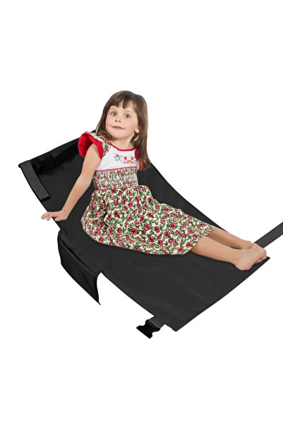 Yelajoy Toddler Travel Bed,Airplane Travel Essentials Kids, Portable Toddler Bed,for Toddlers (Black)