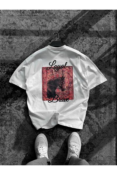 BYBASICMAN Λευκό Loyal Patchli Oversize T-Shirt PM-005