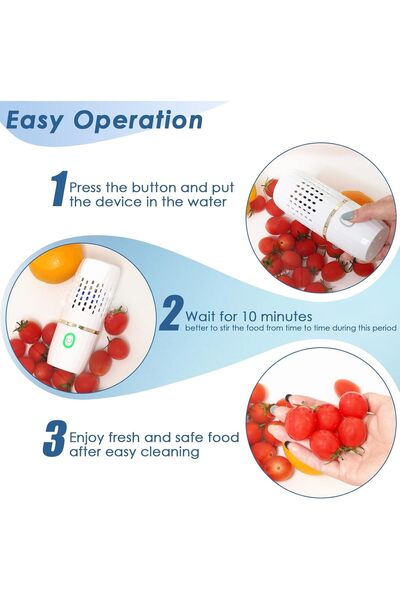 COOYA Fruit and Vegetable Purifier,USB Wireless OH-ion Purification,for Grains,Vegetable,Fruit,White