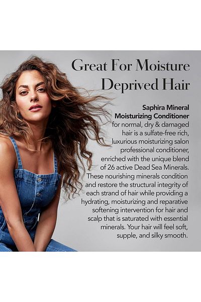 Saphira Mineral Moisturizing Conditioner for Dry, Damaged, Bleached, Sulfate-Free, Paraben-Free