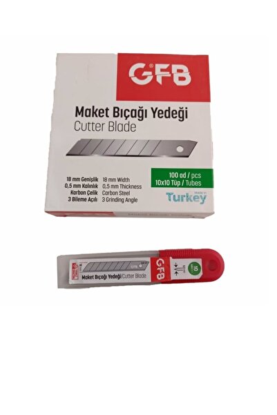 GFB Maket Bıçağı Yedeği 18x0,5mm ( 7 Kırımlı ) 10'lu