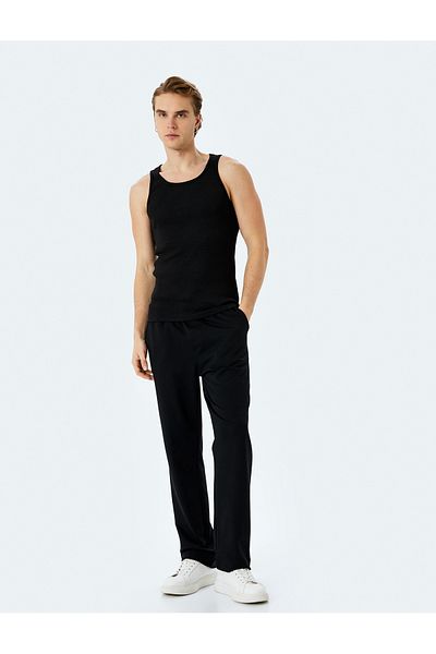 Koton Crew Neck Slim Fit Sleeveless Ribbed Basic Undershirt
