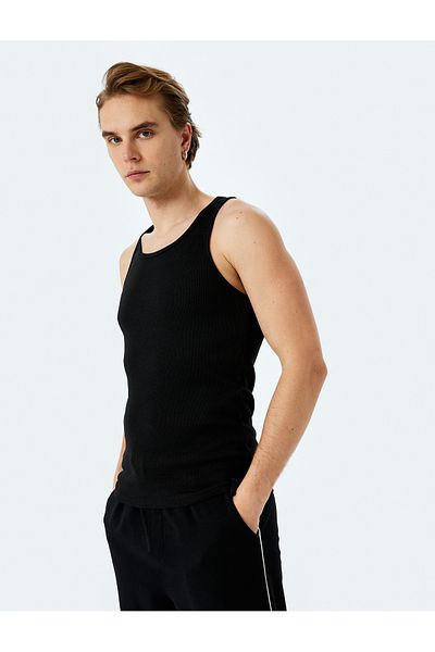 Koton Crew Neck Slim Fit Sleeveless Ribbed Basic Undershirt