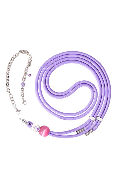 Pynana Charm Serisi 2 in 1 Halat Telefon Boyun Askı İpi Mor