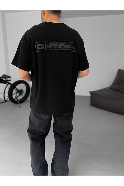 BYBASICMAN Black Label Embossed Oversize T-Shirt C-018