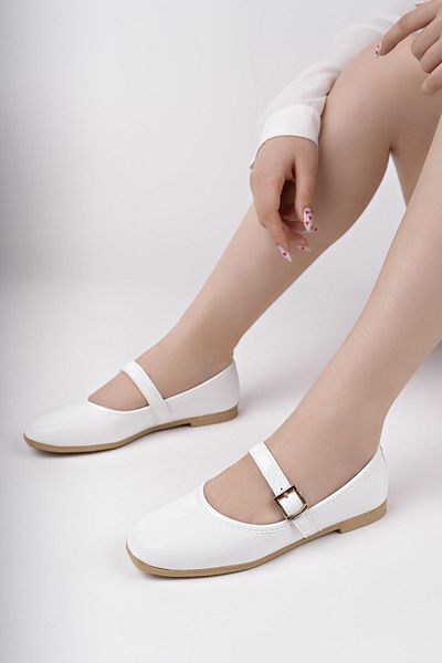Moda Frato Modafrato STL-108 Balerini cu cataramă Pantofi de zi cu zi pentru damă Pantofi de acasă