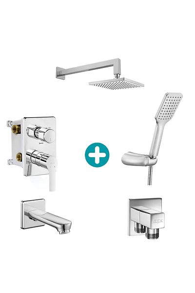 Eca Luna Concealed Concealed Bathroom Faucet Shower Set All Parts Included