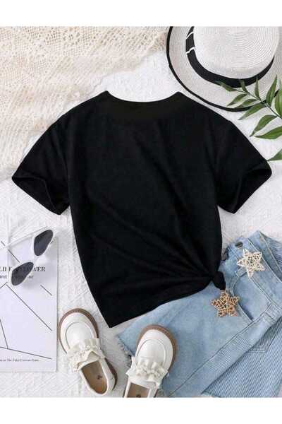 FAVORİST Παιδικό μπλουζάκι CAPY BARA με στάμπα Crew Neck Cotton