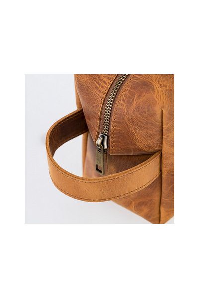 PLM Eve Leather Makeup Bag Large G19 Tan